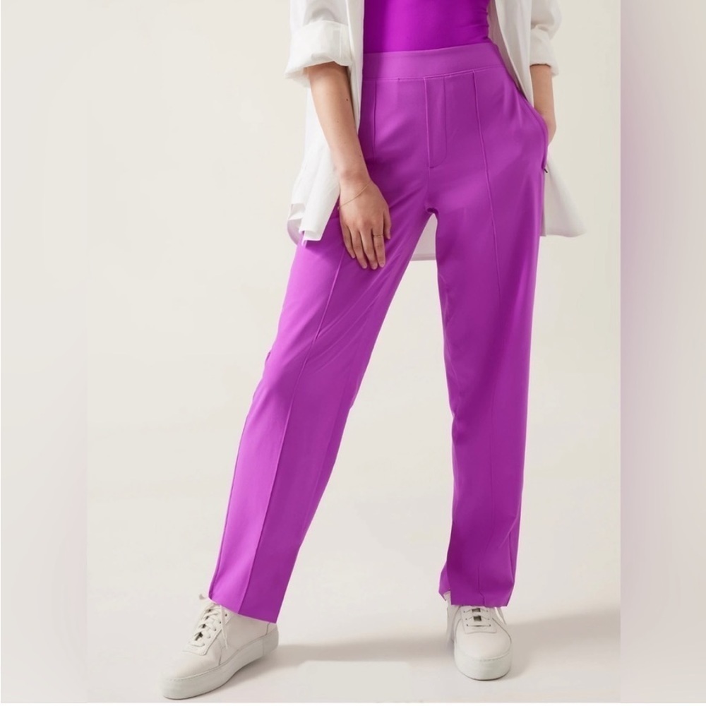 Athleta Brooklyn Heights Vienna Slim Pants Purple Womens 4‎